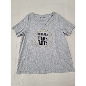 Harry Potter Womans Shirt Size Medium Defense Against The Dark Arts Gray